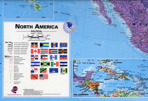 Buy map North America : political