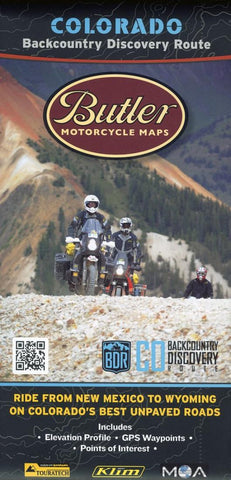 Buy map Colorado Backcountry Discovery Route by Butler Motorcycle Maps