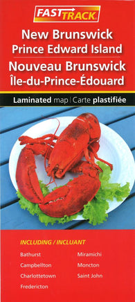 Buy map Fast Track New Brunswick and Prince Edward Island laminated map by Canadian Cartographics Corporation