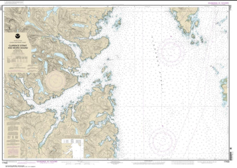 Buy map Clarence Strait and Moira Sound (17432-7) by NOAA