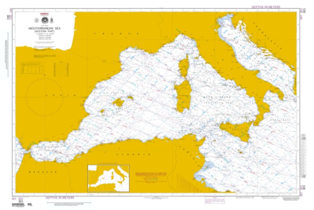 Buy map: Mediterranean Sea - Western Part (Omega) (NGA-301-1) by ...