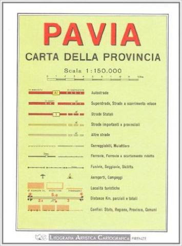 Buy map Pavia Province, Italy by Litografia Artistica Cartografica