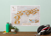 Buy map Scratch-Off Cycle Climbs