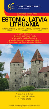 Buy map Estonia, Latvia and Lithuania by Cartographia