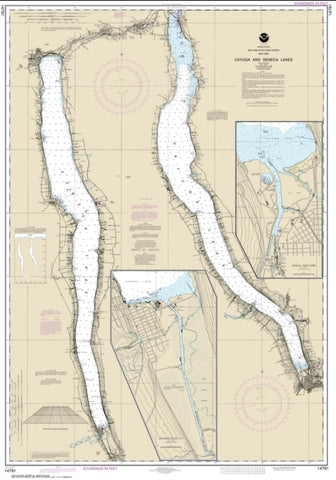 Buy map Cayuga and Seneca Lakes; Watkins Glen; Ithaca (14791-18) by NOAA