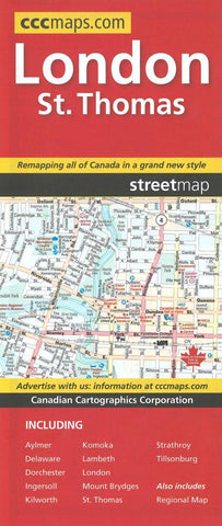 Buy map London and St. Thomas, Ontario by Canadian Cartographics Corporation