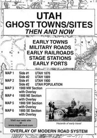 Buy map Utah, Ghost Towns and Sites, 6-Map Set, Then and Now by Northwest Distributors