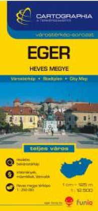 Buy map Eger, Hungary by Cartographia