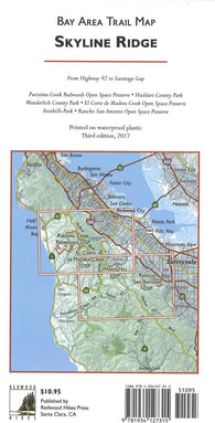 Buy map Bay Area Trail Map: Skyline Ridge by Redwood Hikes Press