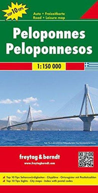 Buy map Peloponnesos, Greece by Freytag-Berndt und Artaria