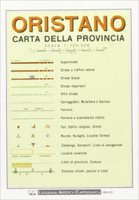 Buy map Oristano Province, Italy by Litografia Artistica Cartografica