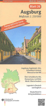 Buy map Augsburg 1:250 000, blatt 26