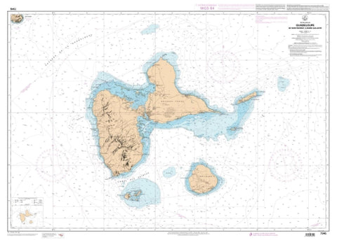 Buy map Guadeloupe - De Montserrat a Marie-Galante by SHOM