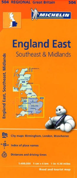 Buy map England, Southeast, The Midlands and East Anglia (504) by Michelin Maps and Guides