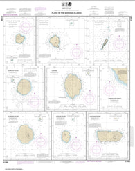 Buy map Plans in the Mariana Islands; Faraloon de Pajaros; Sarigan Island; Farallon de Medinilla; Ascuncion Island; Agrihan; Agrihan Anchorge; Alamagan Island; Guguan; Anatahan (81086-8) by NOAA