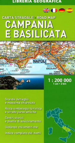 Buy map Campania and Basilicata, Road Map by Libreria Geografica