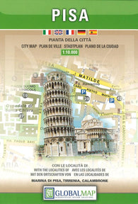 Buy map Pisa, Italy by Litografia Artistica Cartografica