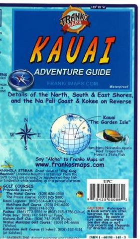 Buy map Kauai, Hawaii, Guide Map by Frankos Maps Ltd.