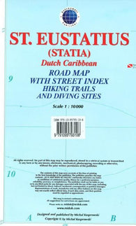 Buy map St. Eustatius (Statia), Dutch Caribbean, Road Map by Kasprowski Publisher