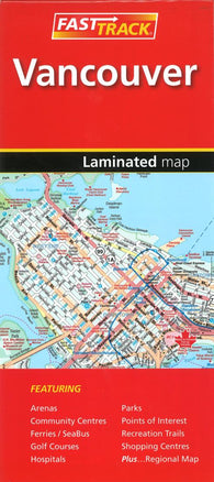 Buy map Vancouver, British Columbia Fast Track Laminated Map by Canadian Cartographics Corporation