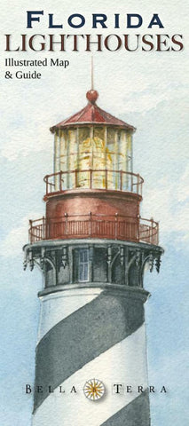Buy map Florida Lighthouses Map by Bella Terra Publishing LLC