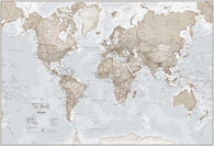 Buy map World as Art Neutral by Maps International Ltd.