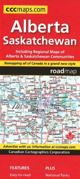 Buy map Alberta and Saskatchewan Road Map by Canadian Cartographics Corporation