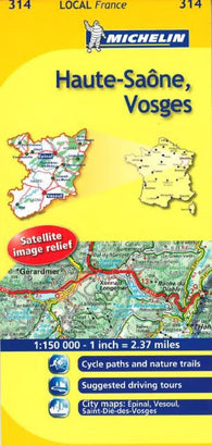 Buy map Haute-Saone, Vosges (314) by Michelin Maps and Guides