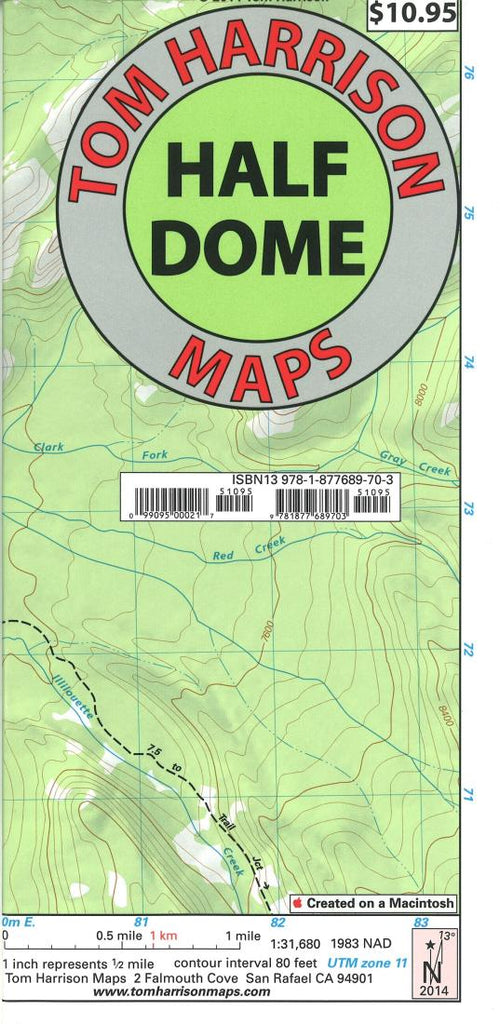 Buy map Half Dome Topographic Hiking Map YellowMaps Map Store