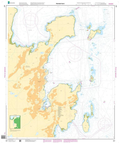 Buy map HARSTAD HAVN MED INNSEILINGER (487) by Kartverket