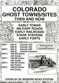 Buy map Colorado, Ghost Towns, 6-Map Set, Then and Now by Northwest Distributors