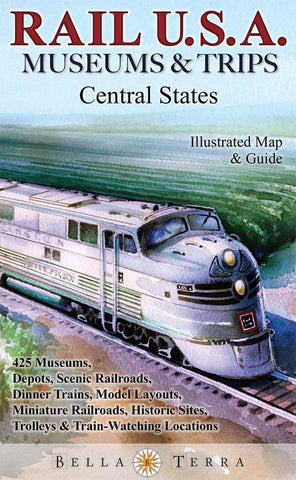 Buy map Rail U.S.A., Museums & Trips, Central States by Bella Terra Publishing LLC