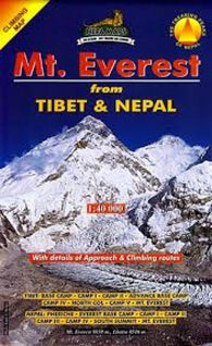 Buy map Mt. Everest Climbing Map : From Tibet & Nepal