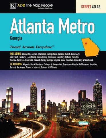 Buy map Atlanta, Georgia, Metro by Kappa Map Group