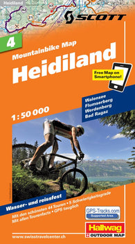 Buy map Heidiland Mountainbike Map by Hallwag