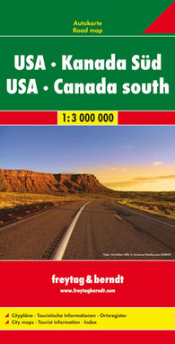 Buy map United States and Southern Canada, Road Map, 1:3,000,000 by Freytag-Berndt und Artaria