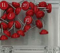 Buy map Red Push Pins Numbered 1 to 25 by Moore Push-Pin Co.