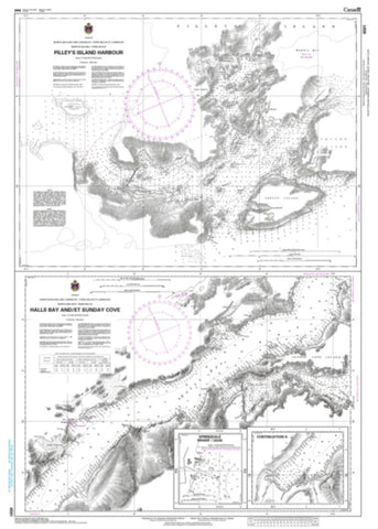 Buy map Pilleys Island Harbour-Halls Bay and/et Sunday Cove by Canadian Hydrographic Service