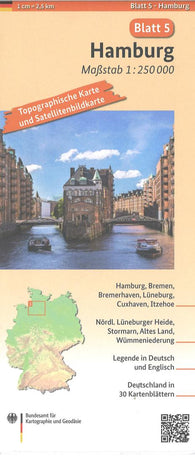 Buy map Hamburg 1:250 000, blatt 5