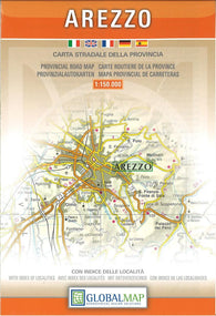 Buy map Arezzo Province, Tuscany, Italy by Litografia Artistica Cartografica