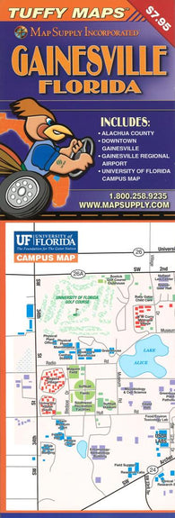 Buy map Gainesville andAlachua County, Florida Laminated Tuffy Map by Tuffy Maps