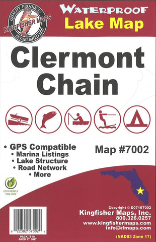 Buy map Clermont Chain, FL Fishing Map