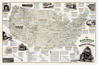 Buy map Railroad legacy map of the United States [laminated]