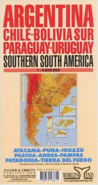 Buy map Argentina : Chile-Bolivia sur : Paraguay-Uruguay : southern South America