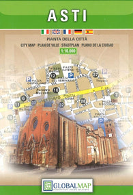 Buy map Asti, Italy by Litografia Artistica Cartografica