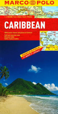 Buy map Caribbean by Marco Polo Travel Publishing Ltd