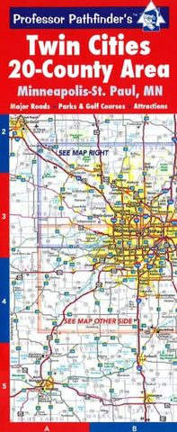 Buy map Twin Cities, Minnesota, Greater Metro Regional (20 Counties) by Hedberg Maps