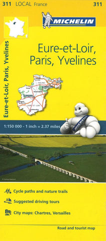 Buy map Michelin: Eure Et Loir, Paris, Yvelines, France Road and Tourist Map by Michelin Travel Partner
