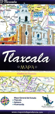 Buy map Tlaxcala, Mexico, State and Major Cities Map by Ediciones Independencia