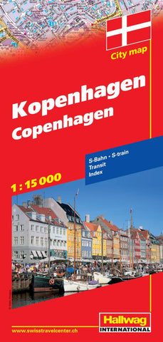 Buy map Copenhagen, Denmark by Hallwag